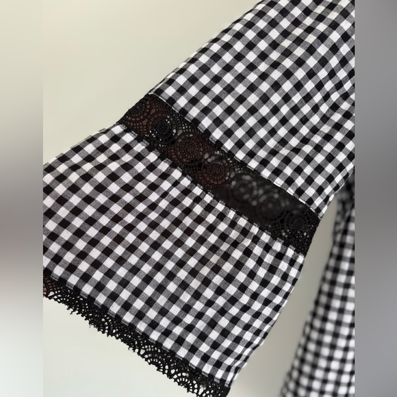 Chico's Black and White Gingham Women's Top - Picture 10 of 10